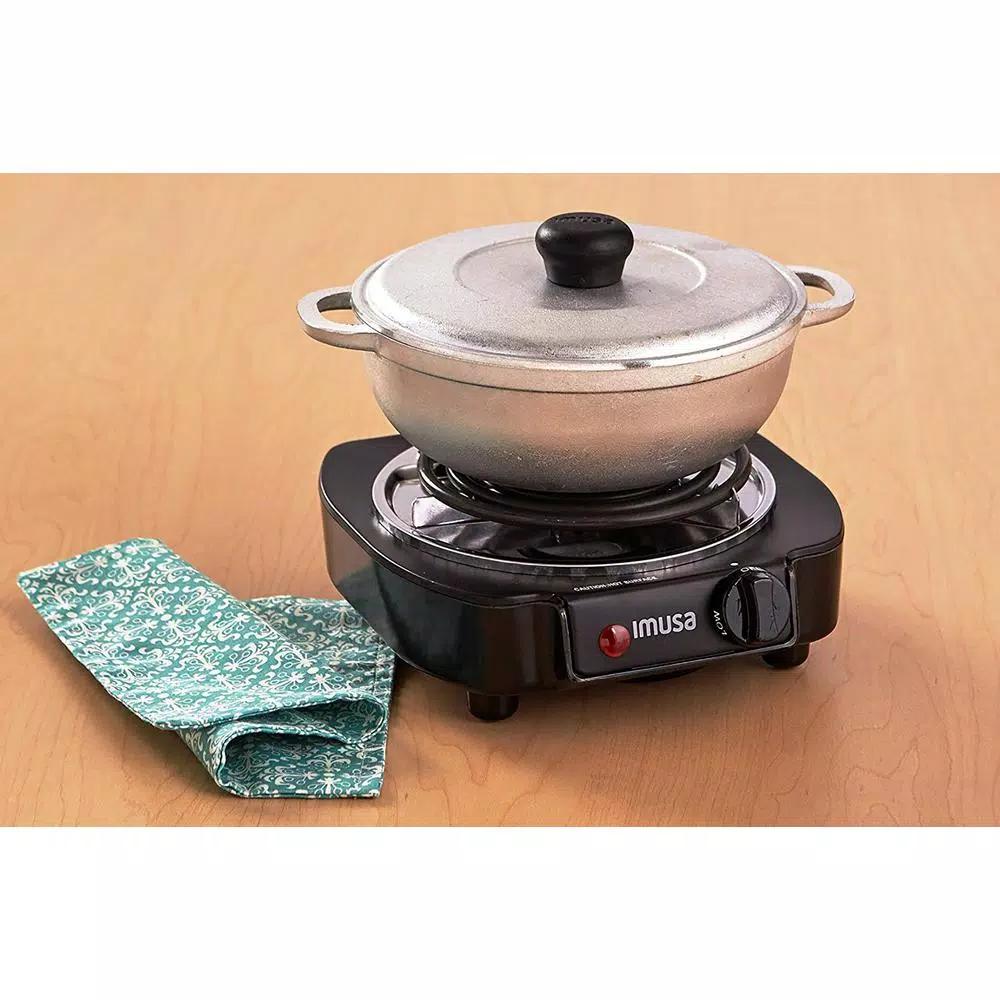 IMUSA 11.6 qt. Cast Aluminum Caldero with Natural Finish and Tight Fitting Lid