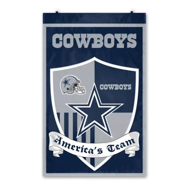 Party Animal, Inc. Dallas Cowboys Shield Crest Wall Tapestry - Embroidered Sports Banner