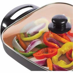 Brentwood Appliances 12 in. Copper Nonstick Electric Skillet, 1300W, 144 sq. in. Cooking Area thumbnail 7