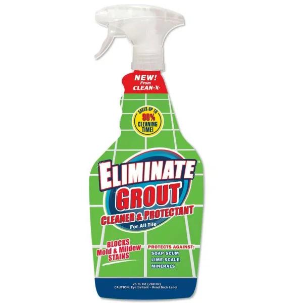 Clean-X Eliminate Grout Cleaner and Sealer, 25 oz. - Bleach-Free Tile & Grout Cleaner