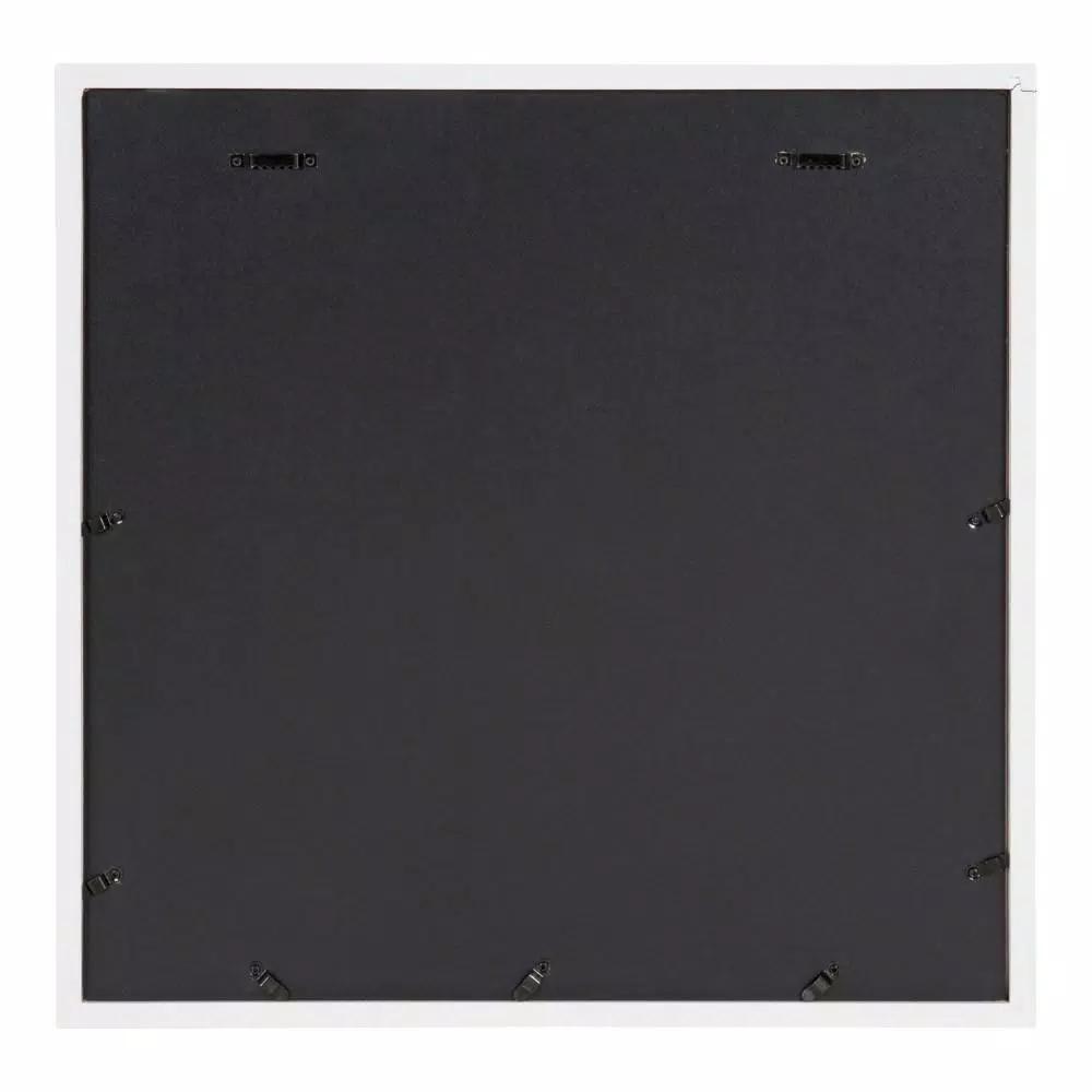 DesignOvation Gallery 17 x 17 in. White Wood Picture Frame, Matted to 4 x 6 in.