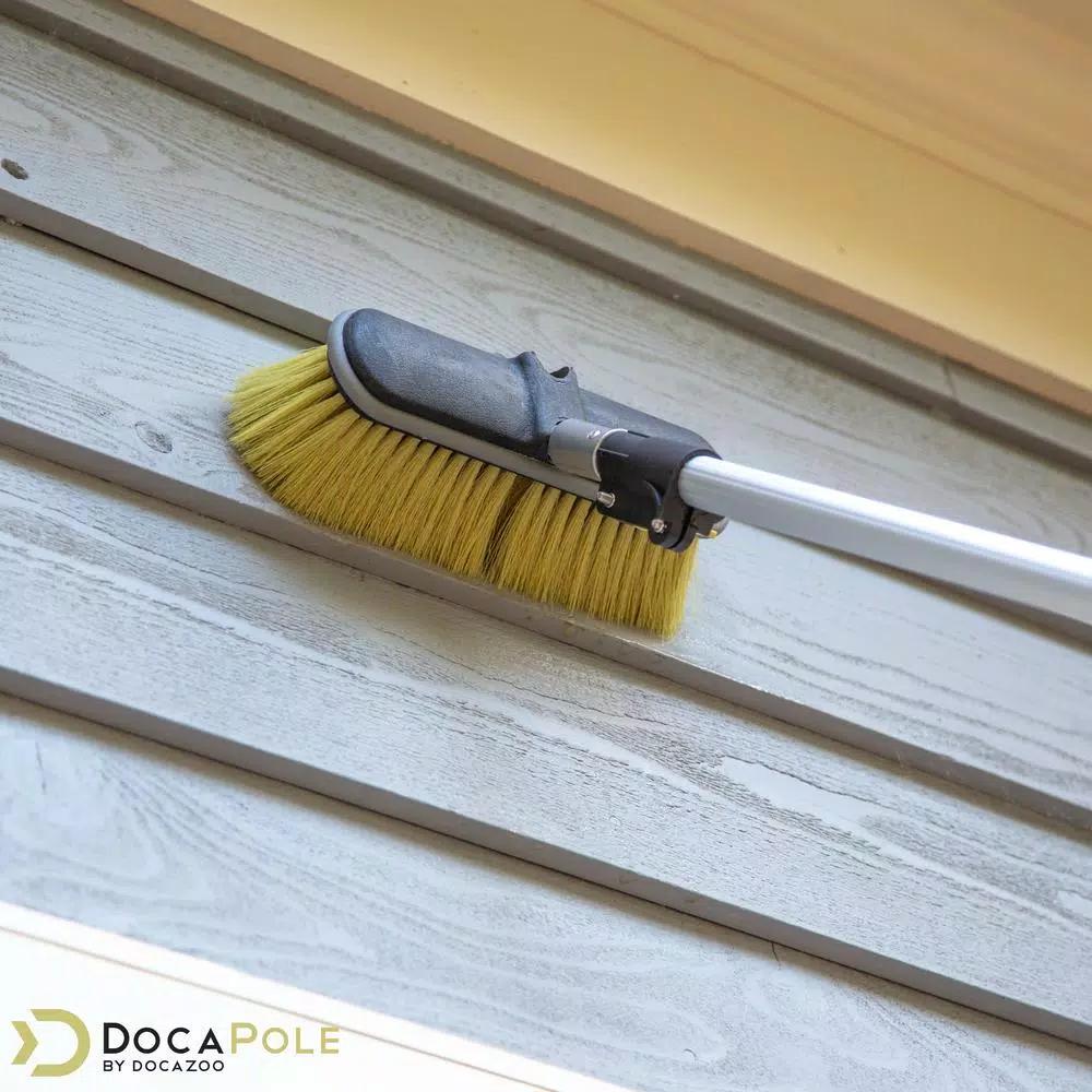 DocaPole Medium Bristle Deck Brush with 5-12 ft. Telescopic Extension Pole