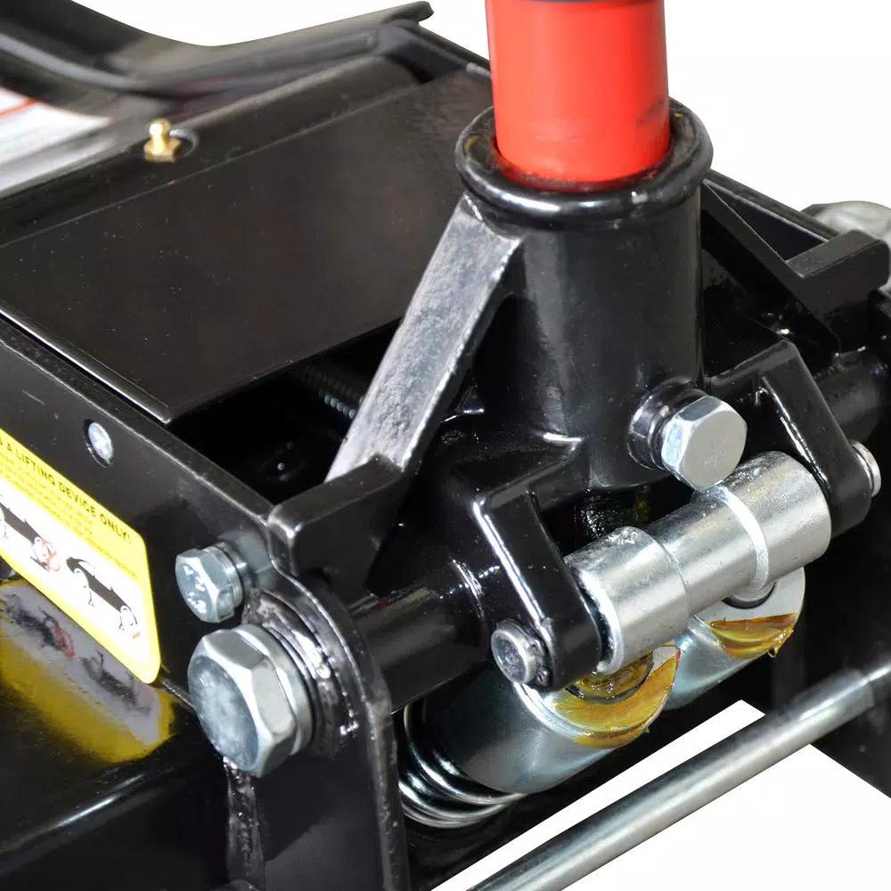 Max Load 3-Ton Low Profile Hydraulic Floor Jack with Quick Pump and Wide Steel Casters