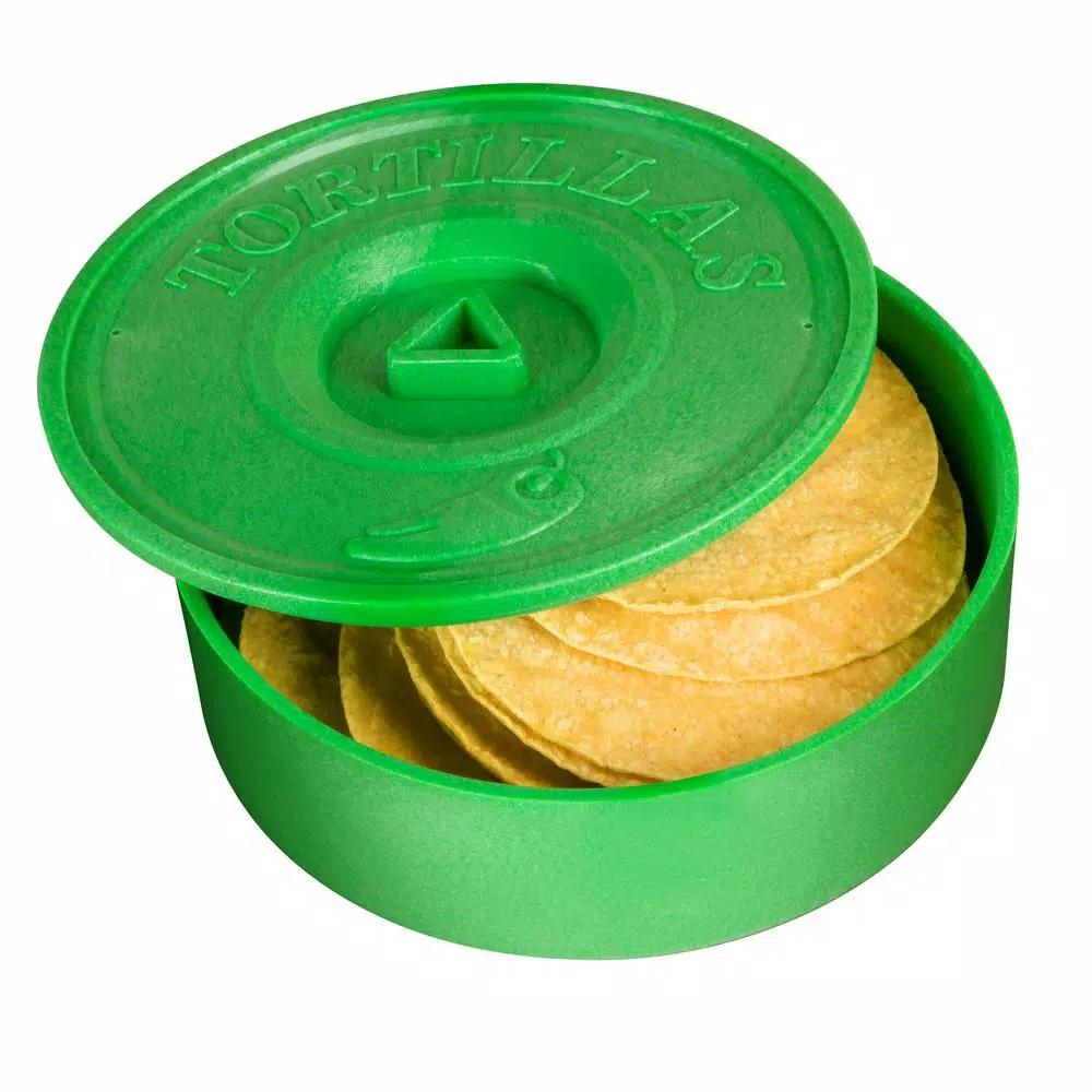 Taco Tuesday 5 Qt. Green Plastic Tortilla Warmer, Microwave Safe