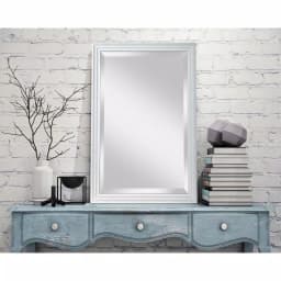 Alpine Art & Mirror Natural White Beveled Glass Accent Mirror, 24 x 36 in. thumbnail 4