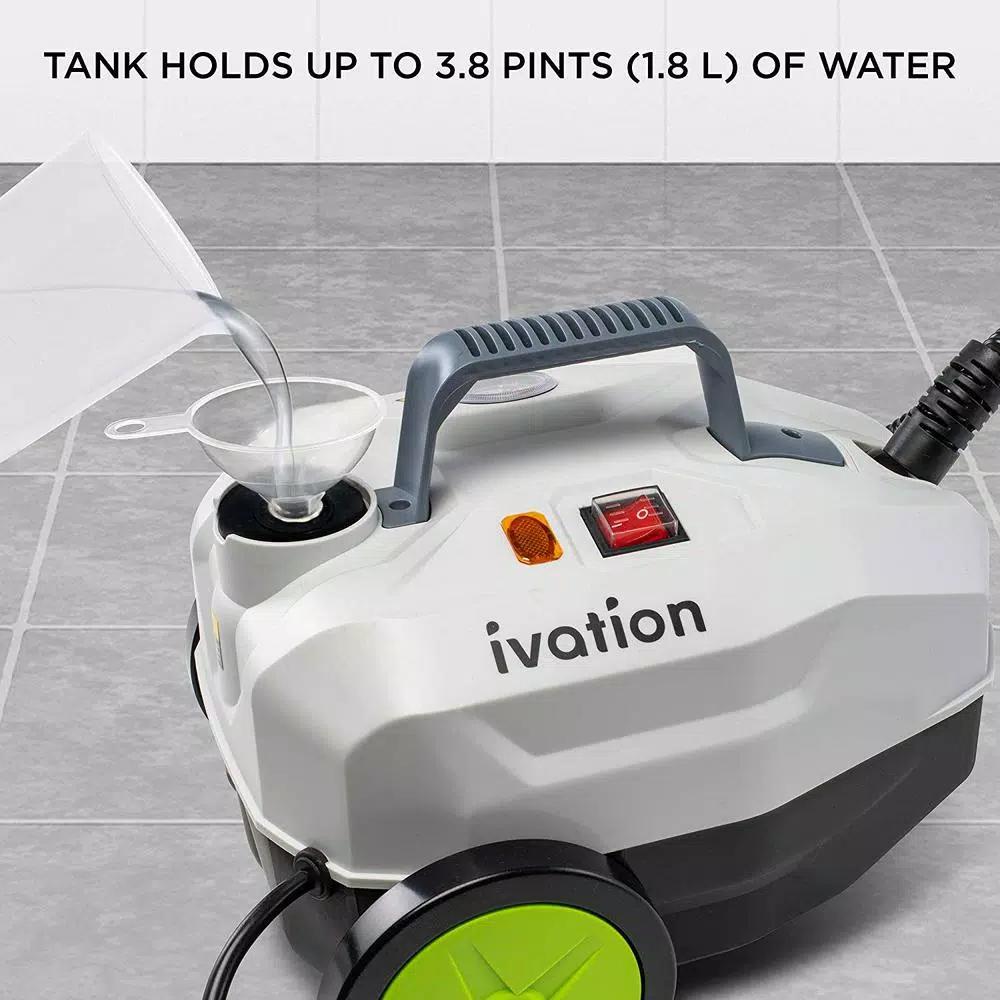 Ivation Multi-Purpose Canister Steam Cleaner with 14 Accessories, 1800W High Pressure