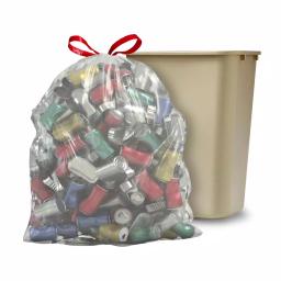 Glad 13 Gallon Tall Kitchen Clear Drawstring Recycling Bags, 45 Count thumbnail 4