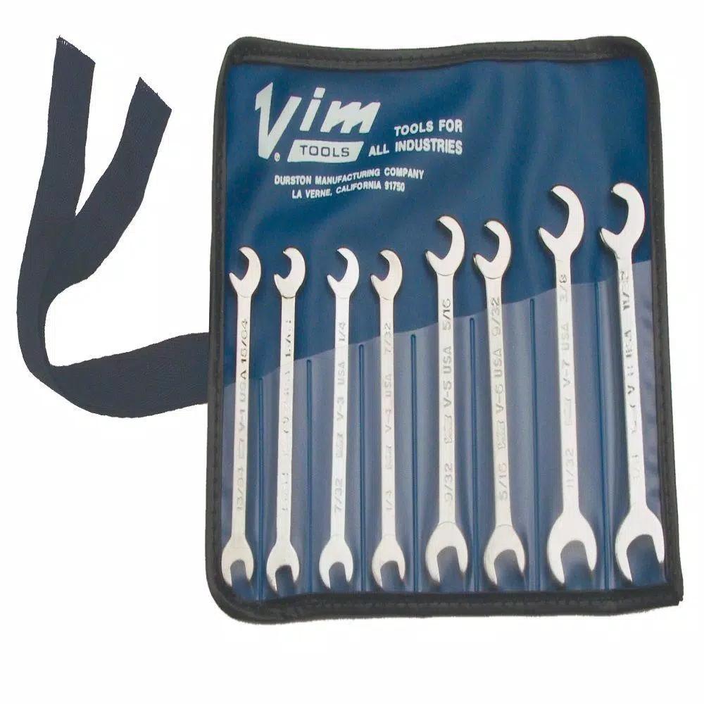 VIM Tools 8-Piece Ignition Wrench Set, Metric, V1-V8 Sizes