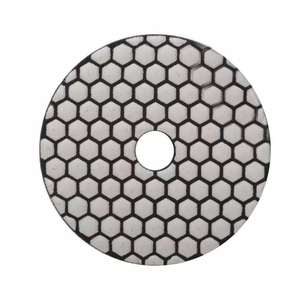 Rubi 4 in. 3000 Grit Resin Dry Polishing Pad for Engineered Stone, Concrete, Marble & Granite