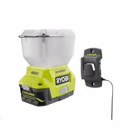 RYOBI 18V ONE+ Cordless LED Area Light Kit with EVERCHARGE Wall Mount Adaptor, 2.0 Ah Battery & Charger thumbnail 3