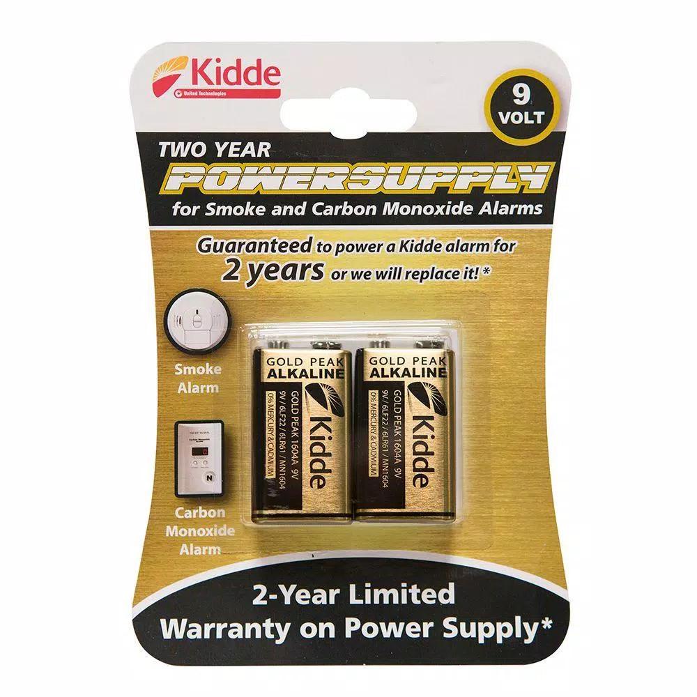 Kidde 9-Volt Replacement Smoke and Carbon Monoxide Detector Batteries, 20 Pack