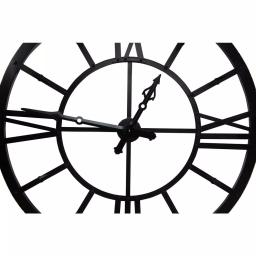 3R Studios Black Metal Framed Oversized Wall Clock with Roman Numerals thumbnail 3