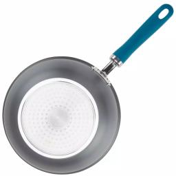 Rachael Ray Create Delicious 10 in. Hard-Anodized Aluminum Nonstick Skillet with Glass Lid, Gray/Teal thumbnail 3