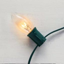 Home Accents Holiday 50 Count C9 Incandescent Christmas String Lights, White, Green Wire (Set of 2) thumbnail 4