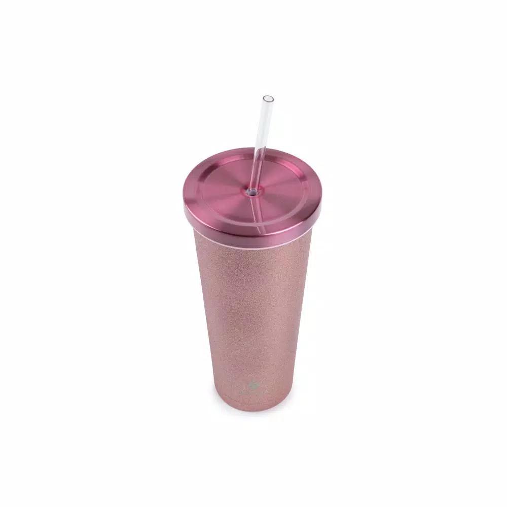 Manna Glitter 24 oz. Stainless Steel Vacuum Insulated Chilly Tumbler - Blush Pink