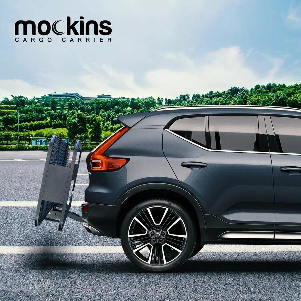Mockins 500 lb. Capacity Hitch Mount Cargo Carrier Set with Waterproof Bag and Straps