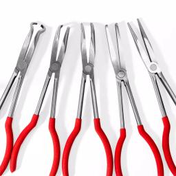 Stark 11 in. Long Reach Needle Nose Pliers Set, 5-Piece Professional Tool Kit thumbnail 3