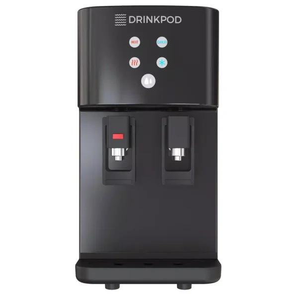 DRINKPOD 2000 Series Bottleless Water Filtration Cooler, 4-Stage Purification, Hot & Cold, Black