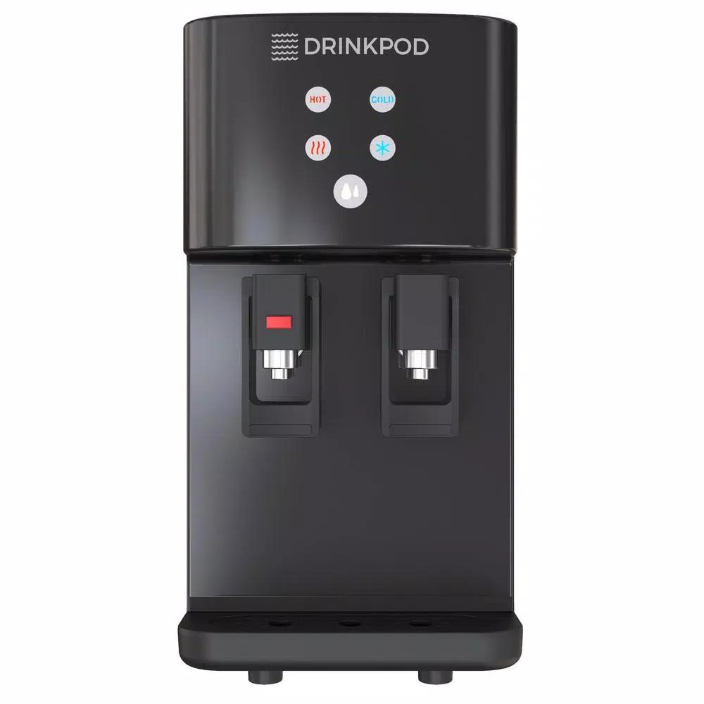 DRINKPOD 2000 Series Bottleless Water Filtration Cooler, 4-Stage Purification, Hot & Cold, Black
