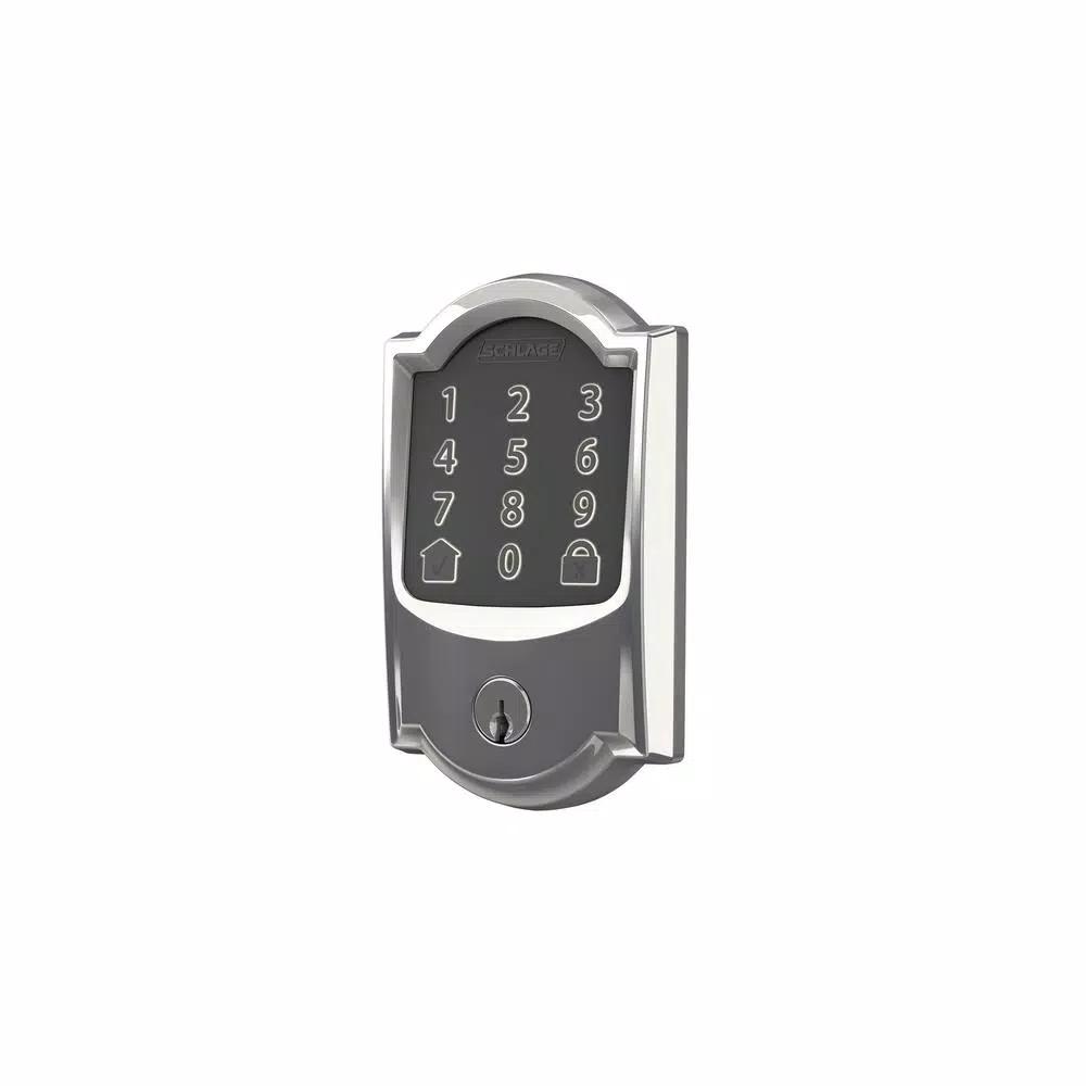 Schlage Encode Smart Wi-Fi Deadbolt with Alarm, Bright Chrome