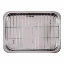 Ovente 13 x 9.3 in. Stainless Steel Roasting Pan with Wire Rack and Handles thumbnail 4