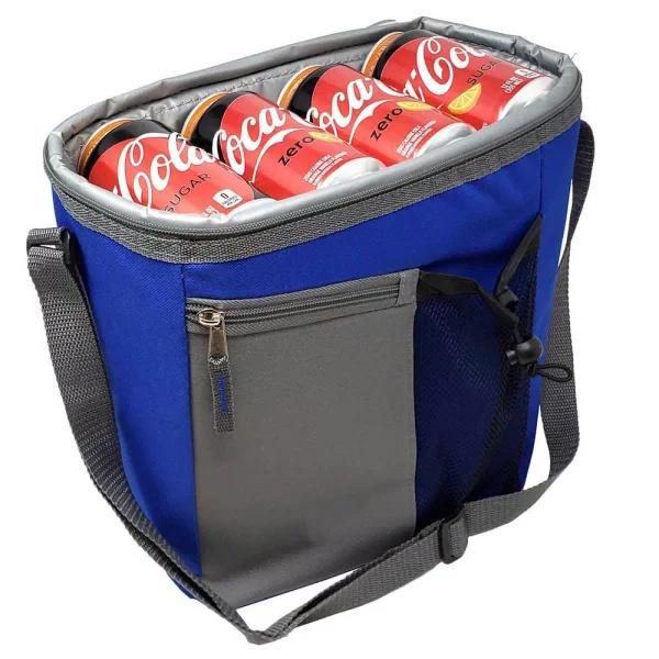 LavoHome 18-Can Insulated Cooler Bag with Adjustable Shoulder Straps and Zipper Front Pocket