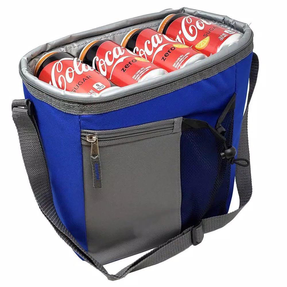 LavoHome 18-Can Insulated Cooler Bag with Adjustable Shoulder Straps and Zipper Front Pocket
