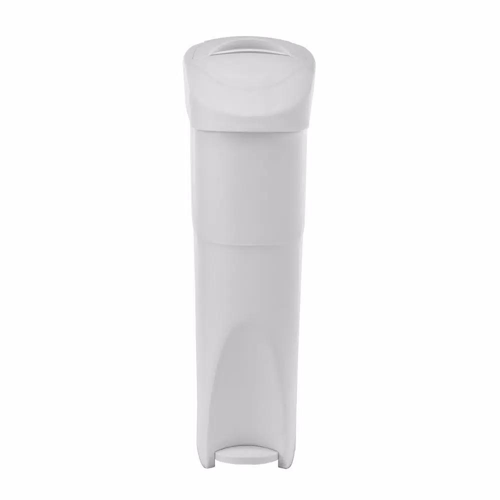 Alpine Industries 19 Qt. White Step-On Sanitary Napkin Receptacle & Waste Basket