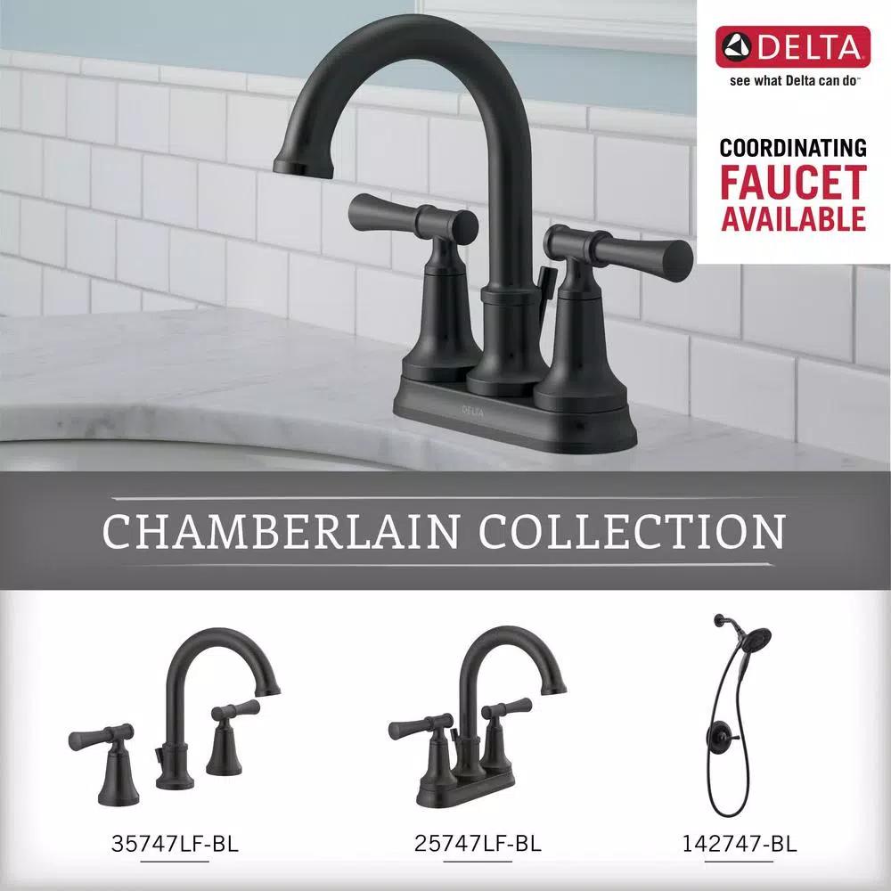 Delta Chamberlain 24 in. Matte Black Towel Bar, Zinc Die Cast Construction