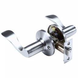 Toledo Fine Locks Jaen Satin Stainless Steel Passage Lever Set, Wave Style thumbnail 2