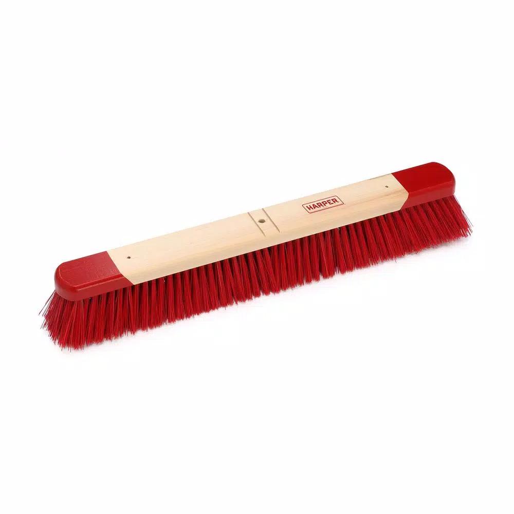 Harper 24 in. Outdoor Push Broom with 60 in. Lacquered Hardwood Handle