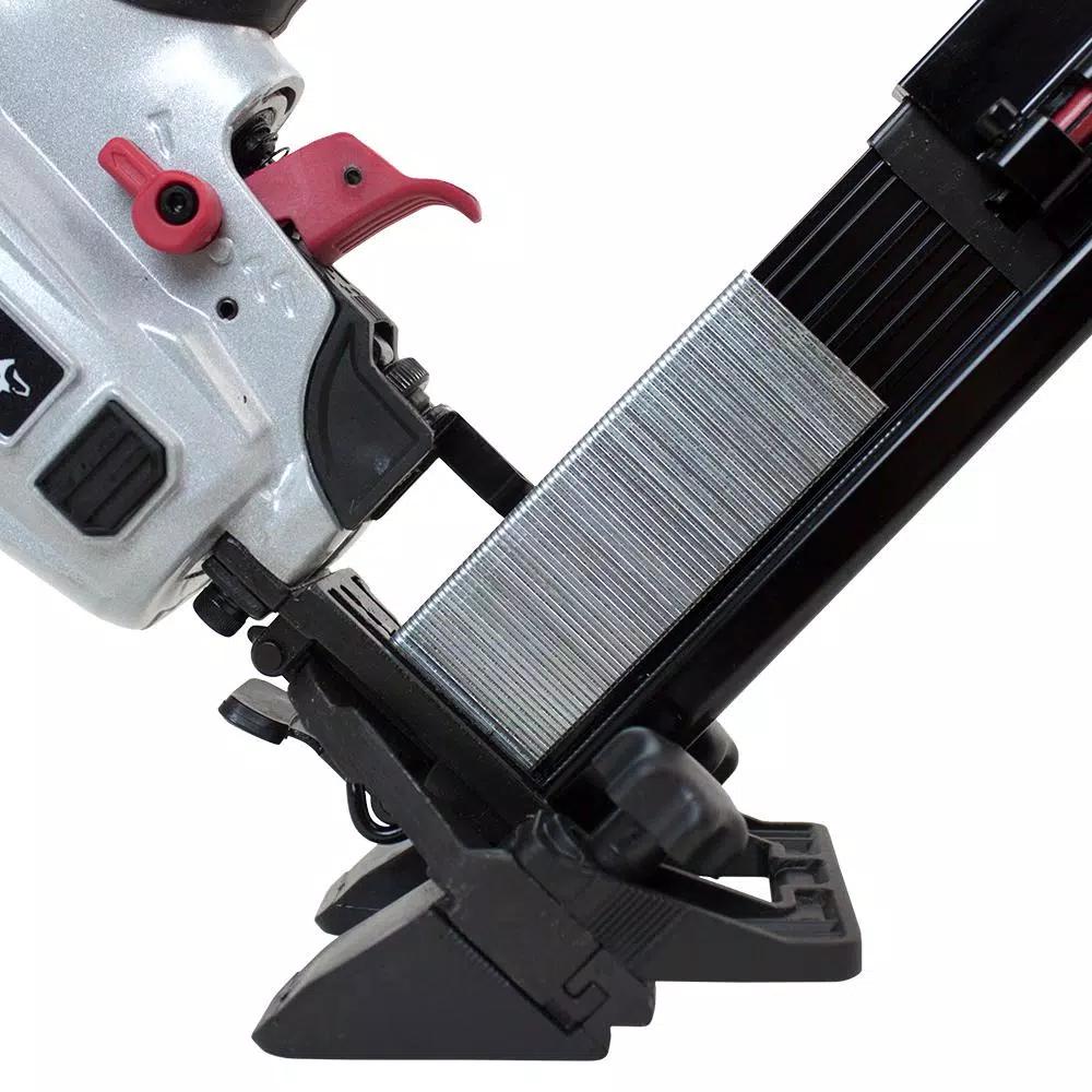Husky 4-in-1 18-Gauge Pneumatic Mini Flooring Nailer and Stapler