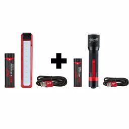 Milwaukee REDLITHIUM USB Rechargeable ROVER Pocket Flood Light and 700 Lumen Flashlight Combo thumbnail 1