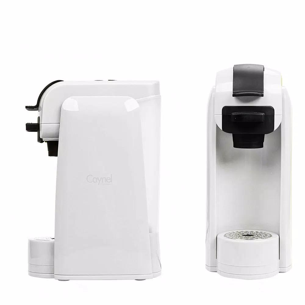 Boyel Living 1000W Single Serve Coffee Maker, 4-Cup Compact Coffee Machine for K-Cups and Grounds, White
