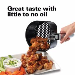 Proctor Silex 1.58 Qt. Black Air Fryer, 900W Compact Countertop Fryer thumbnail 4