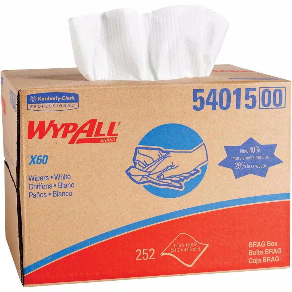 WypAll X60 White Reusable Cleaning Wipes, 252-Count