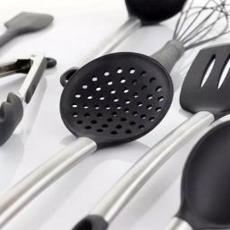 MegaChef 14-Piece Gray Silicone and Stainless Steel Kitchen Utensil Set thumbnail 2