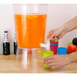 Basicwise 2.35 Gal. Stackable Round Juice and Water Beverage Dispenser with Stand thumbnail 2