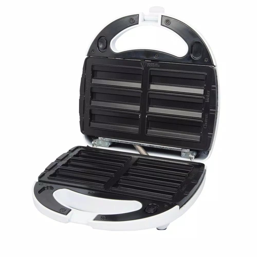CucinaPro 2-in-1 Empanada and Churro Maker, 78 sq. in. White Specialty Grill