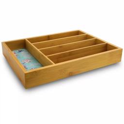 Urban Market Gibson's Urban Market Life on the Farm 5-Compartment Bamboo Utensil Tray thumbnail 1