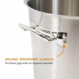 Gas One 40 Qt. Stainless Steel Stock Pot Set with Lid and Steamer Rack thumbnail 3