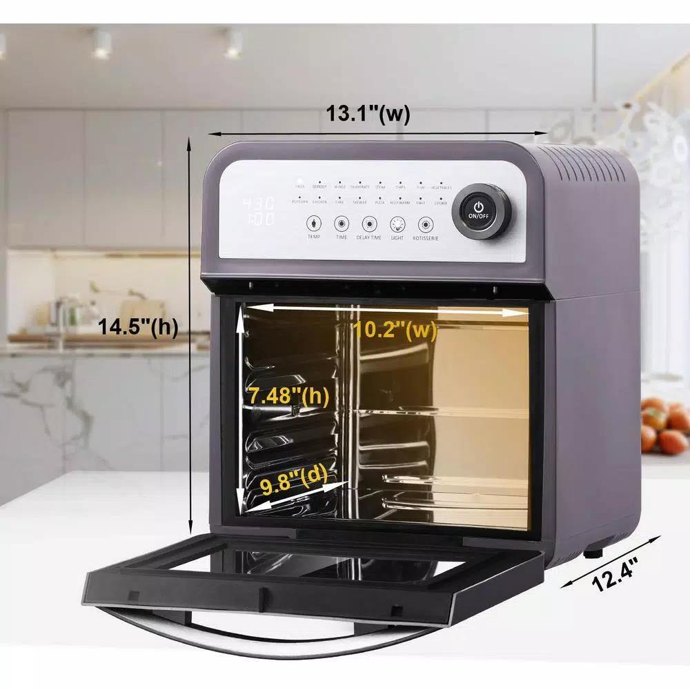 Geek Chef 12 Qt. Air Fryer Oven with Rotisserie, 1600W Multi-Function Countertop Oven with 16 Presets