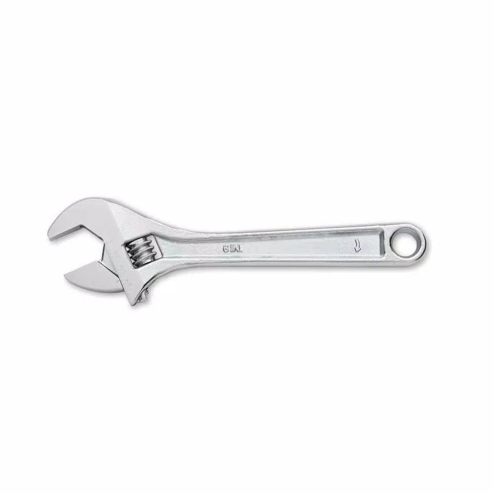 Anvil 6 in. Adjustable Wrench, 3/4 in. Jaw Capacity, Chrome Finish