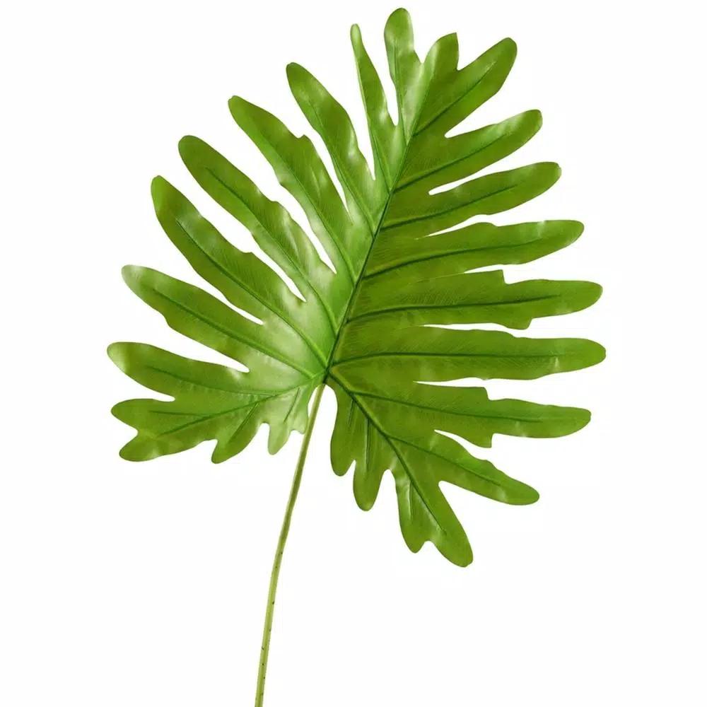 D&W Silks Jumbo Cellium Philo Silk Leaves, Set of 3, Green