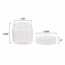 Stalwart 2 oz. Clear Plastic Jars with Foam Liner, 6-Pack thumbnail 2