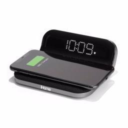 iHome Sleek Digital Alarm Clock with Qi Wireless Charging and USB Port, Designer Fabric Finish thumbnail 4