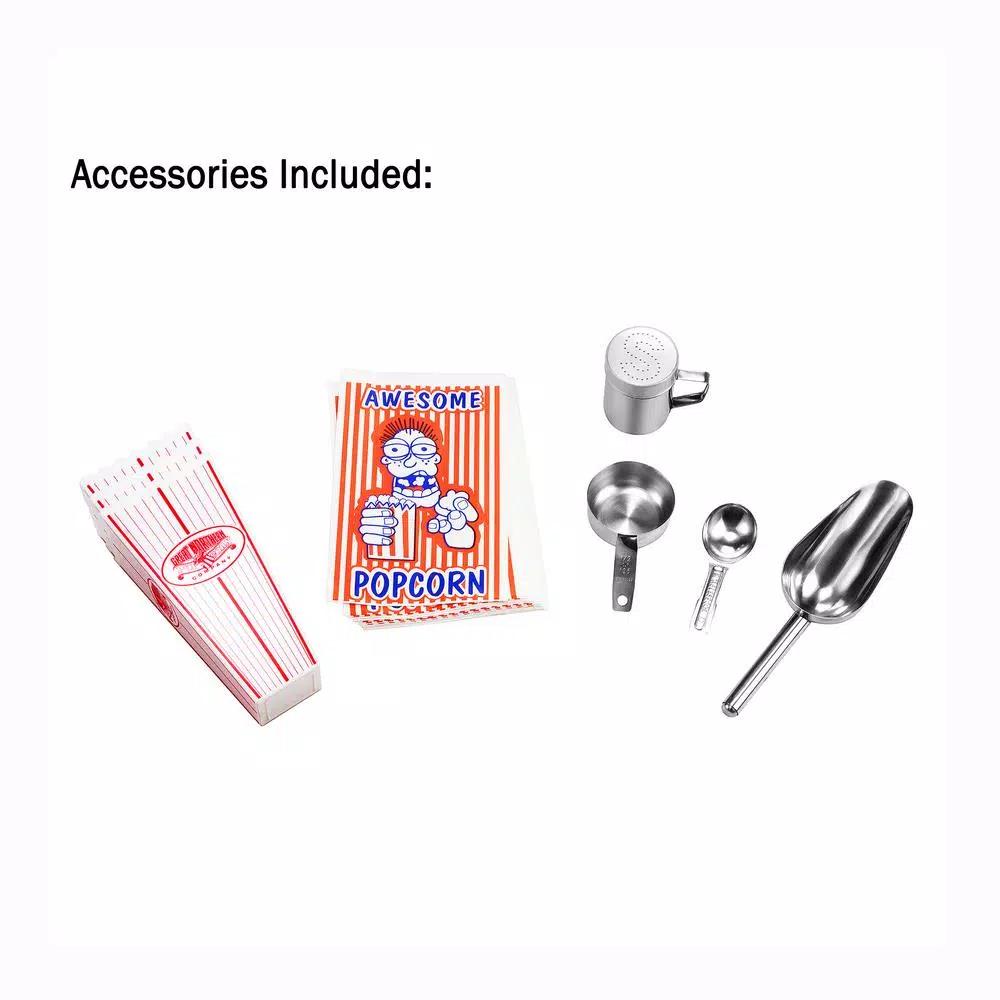 Great Northern Red Great Northern Midway Marvel Commercial Popcorn Popper - 16 oz Kettle, Stainless Steel