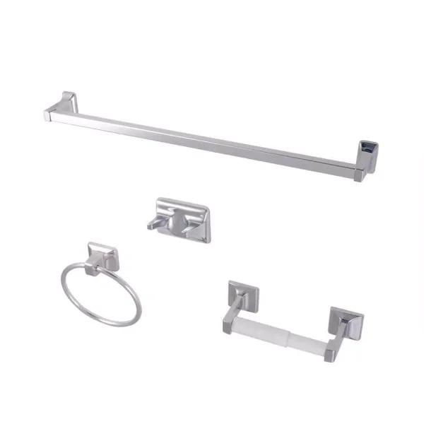 Kingston Brass Americana 4-Piece Polished Chrome Bath Hardware Set