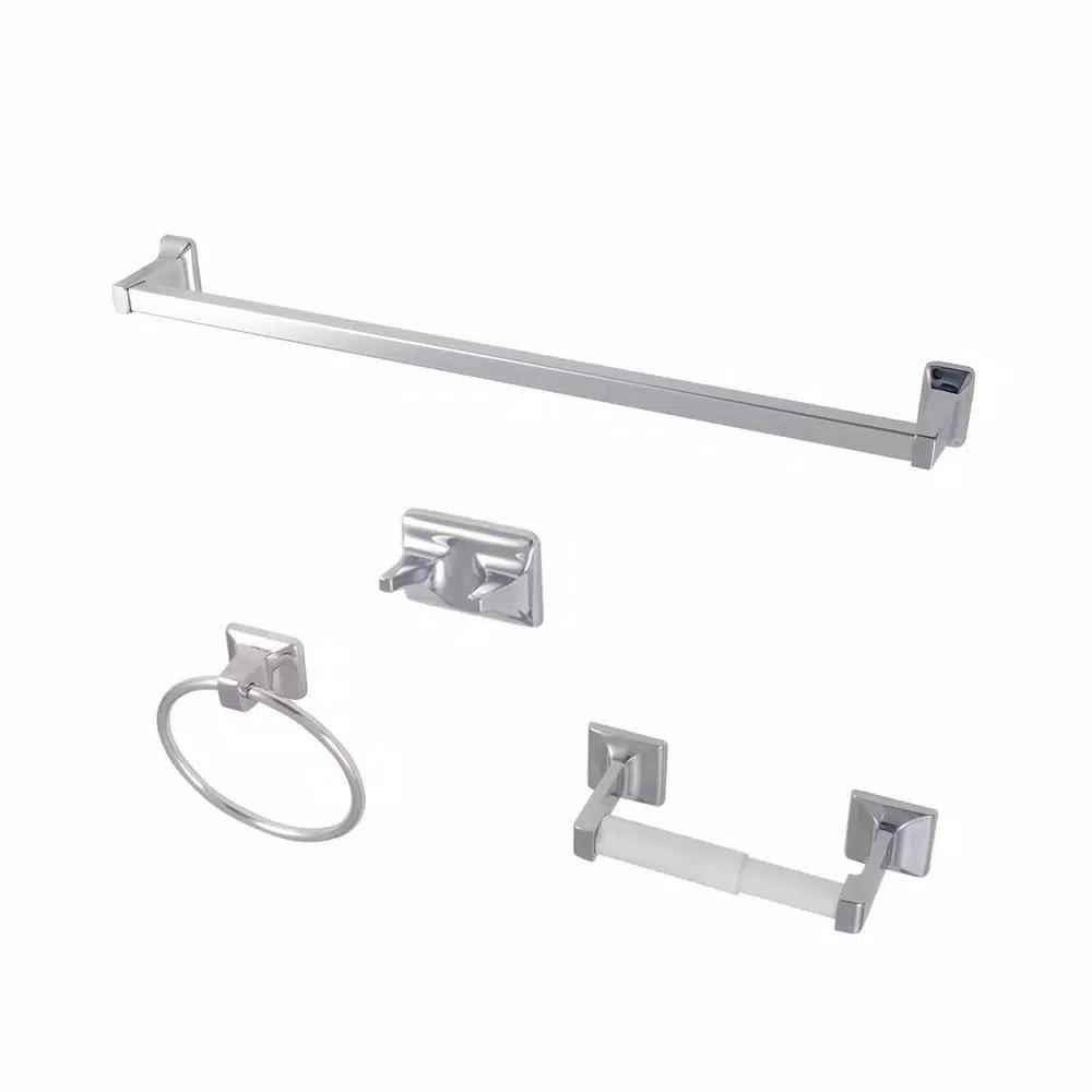 Kingston Brass Americana 4-Piece Polished Chrome Bath Hardware Set