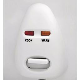 Continental Electric 6-Cup White Rice Cooker and Steamer with Tempered Glass Lid thumbnail 3